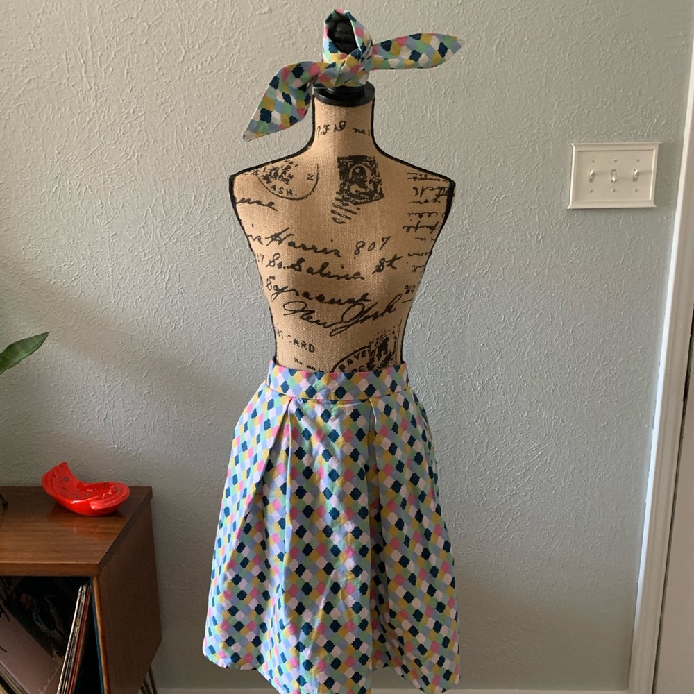 Pinup Rockabilly Plus Volup Skirt and Scarf XXL